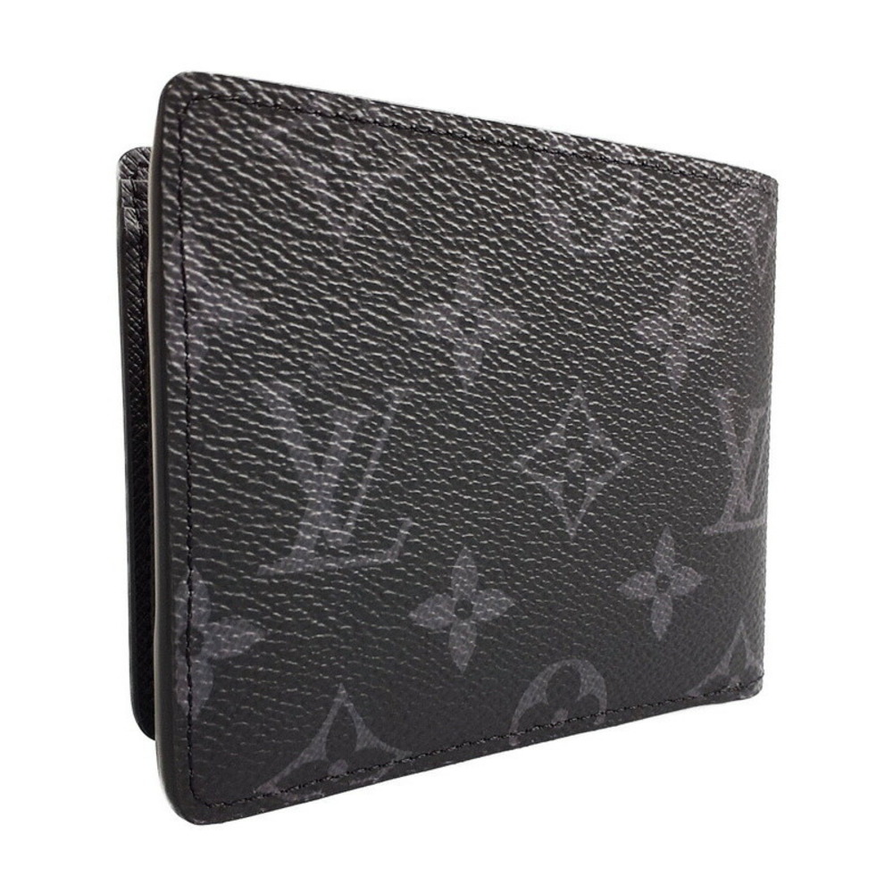 Louis Vuitton Monogram Bifold Multiple Black Portefeuille Wallet Eclipse - Picture 1 of 5